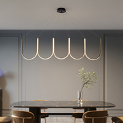 极简餐厅吊灯北欧现代简约客厅，u型办公室吊灯，吧台餐桌饭厅长条灯