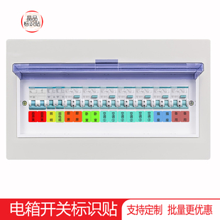 配电箱开关标识贴强电表箱贴纸空开插座，自粘提示贴现代卡通简约