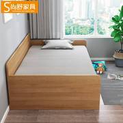 榻榻米板式床1.2米1.5米双人床高箱储物床沙发床，单人床小户型家具