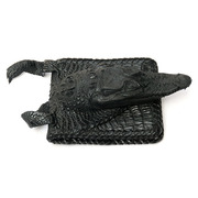 泰国鳄鱼皮钱包卡套男士短款两折时尚个性创意钱夹横款