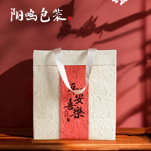 傣族纸茶叶普洱茶高档手拎袋存茶袋袋手工，纸茶叶包装定制设计