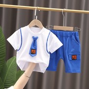 帅气男童装夏装短袖套装春1周岁半2到3岁多宝宝男小孩子4婴儿衣服