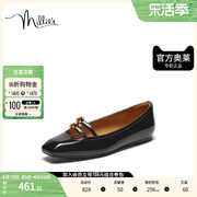 millie's妙丽，2023秋时尚气质浅口设计感平跟女单鞋laa04cq3