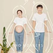 2021影楼主题服装孕妇拍照情侣装摄影韩版小清新影楼孕妇装