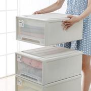 塑料整理箱抽屉式收纳箱透明收纳盒特大号多层组合储物柜，家用衣柜