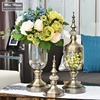 美式欧式花瓶样板房家居客厅装饰水晶玻璃花瓶花器餐桌电视柜摆件