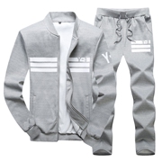 大码学生卫衣2022春秋男士运动套装，休闲两件套长袖棒球服外套
