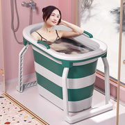 加高款浴桶成人塑料家用浴缸，折叠沐浴盆，洗澡桶大人全身洗澡泡澡桶