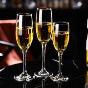 透明加厚玻璃香槟杯婚庆杯子高脚红酒杯创意起气泡酒杯甜酒杯笛形