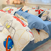 水洗棉奥特曼卡通男孩四件套床单被套被罩儿童学生床上1.5三件套