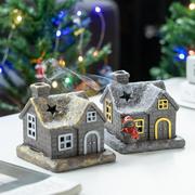 欧式陶瓷香炉创意圣诞节工艺品，盘香炉室内家用饰品，香薰炉摆件定制