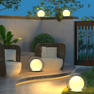 户外灯防水别墅庭院太阳能草坪灯，月亮泡泡灯月球灯花园氛围灯