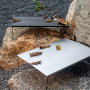 一秒折叠户外超轻迷你铝合金折叠桌子，便携式野营烧烤野餐桌soto款