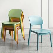 北欧塑料椅子加厚家用凳子餐厅餐桌椅简约书桌学习现代靠背椅板凳