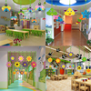 幼儿园走廊吊饰教室，环创材料吊顶布置儿童房，太阳花装饰燕子挂饰