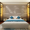 新中式抽象山水壁画电视背景墙，壁纸客厅沙发，墙纸影视墙纸卧室墙布