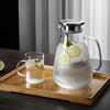 冷水壶玻璃耐高温家用大容量，凉水杯泡茶壶套装，耐热防摔装水开水瓶