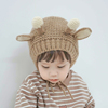 韩版秋冬季针织毛线长颈鹿耳朵婴儿童男女宝宝胎儿保暖护耳帽子