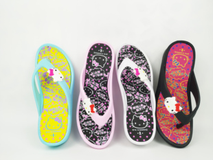 日本三丽鸥sanriohellokitty系列，夏季eva厚底坡跟，增高夹脚拖鞋