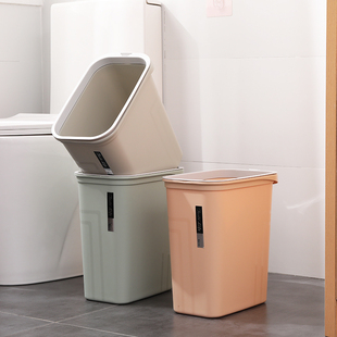 加厚长方形垃圾桶家用无盖客厅卧室，办公室卫生间创意压圈小纸篓桶