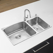 摩恩水槽双槽套餐304不锈钢家用厨房洗菜盆洗碗池水池SK32921