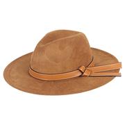 西部牛仔帽户外旅游休闲男女遮阳帽，皮带装饰麂皮绒夏季防晒帽子