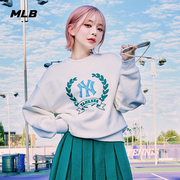 MLB 虞书欣明星同款女款学院风圆领套头卫衣23MTG01