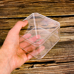 高透明塑料方盒正方形ps带盖密封坚果干果化妆品食品包装透明盒子