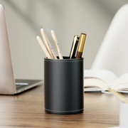 皮革笔筒办公用品桌面收纳时尚创意多功能收纳罐办公笔筒可爱定制
