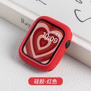 适用applewatch8保护壳苹果S9手表iwatch9保护套S8硅胶S7表壳6/5/4/3代s6表带iphone表套se女软壳边框智能