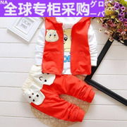 日本RY。0-1-2岁3-4-5到11个月8男宝宝春夏装6三件套装7婴儿女童