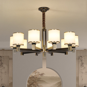全铜新中式客厅吊灯具，中国风复古书房卧室灯，现代简约餐厅大灯套餐
