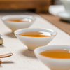 甜白瓷功夫茶杯陶瓷家用斗笠杯小号品茗杯敞口茶具单个喝普洱茶碗