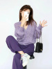 糖果色针织开衫毛衣慵懒风外套女多巴胺秋季穿搭紫色气质上衣
