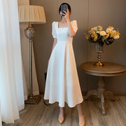领证小白裙法式情侣个子，轻婚纱平时可穿登记白裙子(白裙子)礼服订婚连衣裙
