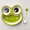 希尔幼儿园餐盘宝宝分格卡通婴儿辅食碗分隔婴儿盘小青蛙儿童餐具