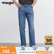 wrangler威格秋冬浅蓝色，803greensboro美式复古男中腰直筒牛仔裤
