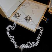 珍珠项链女款2023腰链，高级感锁骨，链轻奢小众夸张颈链配饰