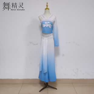 古典舞演出服桃李杯独舞临水舞蹈，服飘逸剧目艺考服扇舞练功服