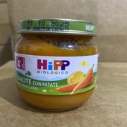 意大利版HIPP喜宝肉泥2段胡萝卜土豆泥蔬菜泥进口辅食品宝宝80克