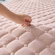 加厚冬季牛奶绒床褥子床垫珊瑚绒单人软垫法兰绒双人毛毯床单防滑