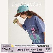 NNGZ女童卡通印花短袖t恤夏季洋气时髦儿童上衣童装百搭套头衫