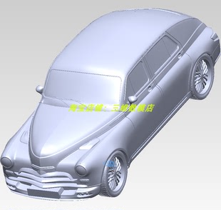 苏联华沙GAZ轿车M20经典Pobeda汽车3D三维几何数模型二战老爷车身