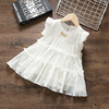 女童白色连衣裙夏装2023洋气，时髦衣服1一4岁儿童宝宝公主裙子