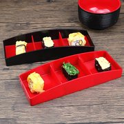 日式特色鳗鱼饭盒塑料方形分格，餐盒寿司料理专用盒，创意点心盒商用