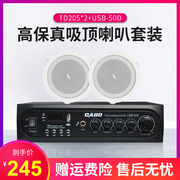 Hivi/惠威 TD205背景音乐定压吸顶喇叭吊顶音箱店铺天花广播音响
