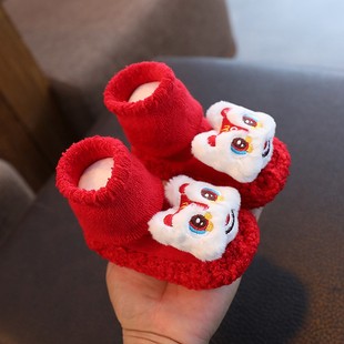 秋冬季棉鞋袜岁男女，新生宝宝学步0-12月婴儿，鞋保暖不掉软底步前鞋