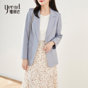 娅丽达职业装蓝色西装，小个子外套女2022年春季韩版通勤小西服