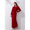 美妃红色长袖绝美气质，显瘦连衣裙2023女秋装，国风民族风新中式长裙