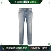 香港直邮潮奢 Diesel 迪赛 男士 蓝色棉质牛仔裤 A035640DQAD